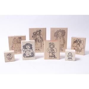 Country Girl Message Stamp Set Kids Garden Friends Scrapbooking ~ 260302-WH 1011